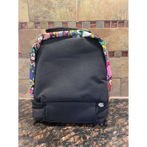 Super Mario Lunch Bag Soft Dual Compartment Insulated Padded Handle - Picture 2 of 9